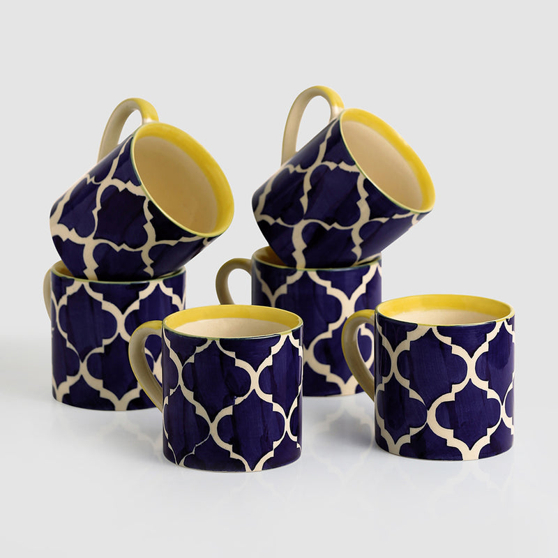 Buy Moroccan Dream Cup (200 ML) - Set Of Six Tea Cup & Saucer from Vaaree