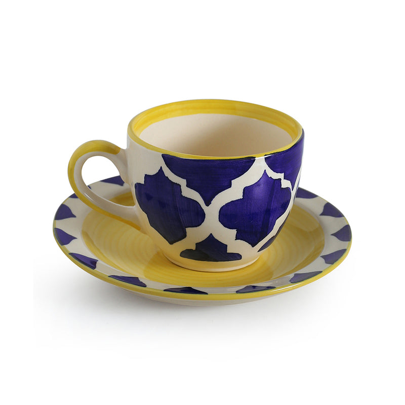 Buy Moroccan Dream Tea Cup & Saucer (150 ML) - Twelve Piece Set Tea Cup & Saucer from Vaaree