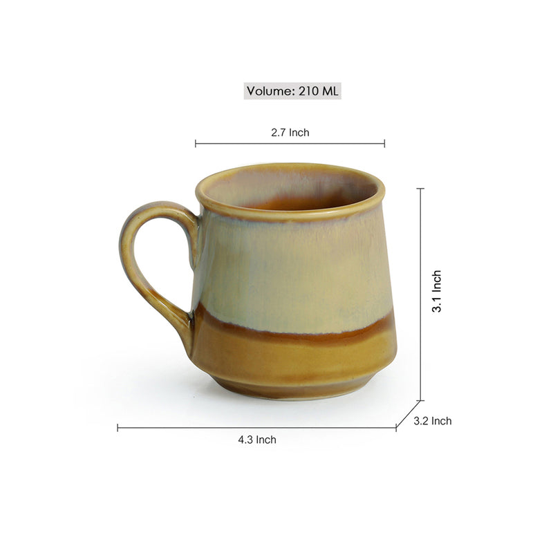 Buy Silva Dual Glazed Cup (210 ML) - Set Of Six Tea Cup & Saucer from Vaaree