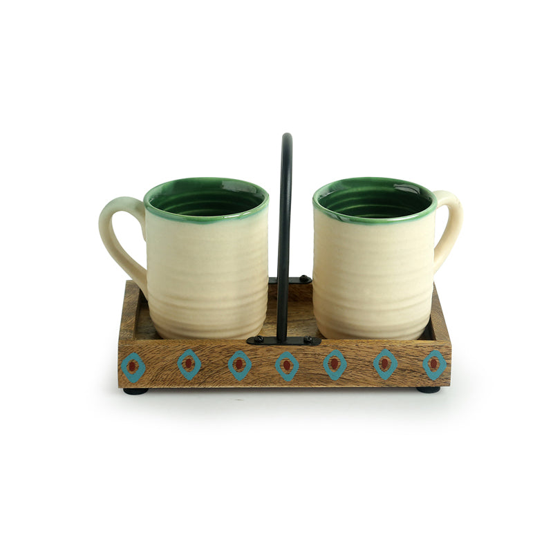 Buy Jage Rule Handglazed Cup With Tray (190 ML) - Three piece Set Mug & Tea Cup from Vaaree