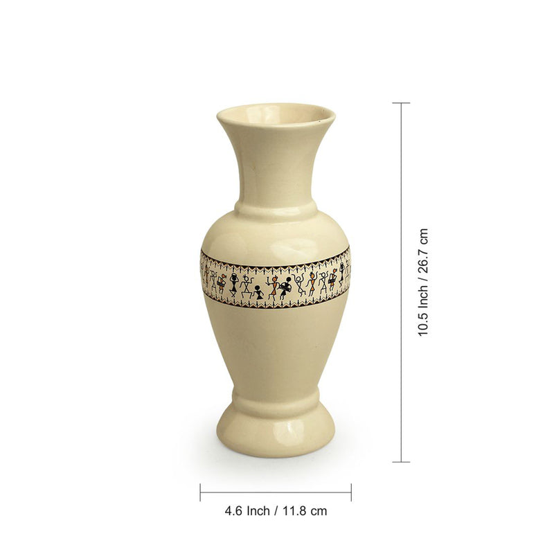 Buy Wise Warli Handpainted Vase Vase from Vaaree