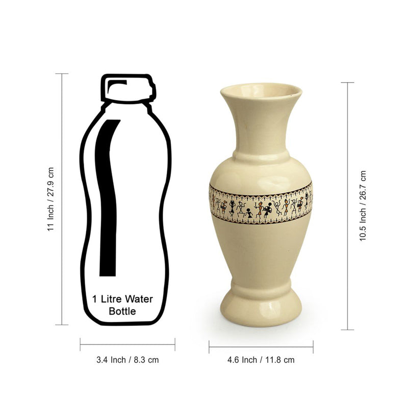 Buy Wise Warli Handpainted Vase Vase from Vaaree