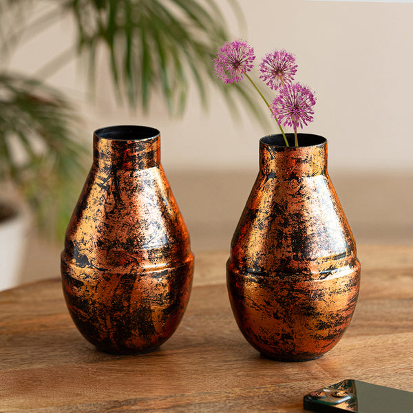 Masca Handpainted Vase - Set Of Two