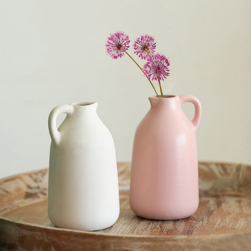 Buy Blush Bloom Vase - Set Of Two Vase from Vaaree