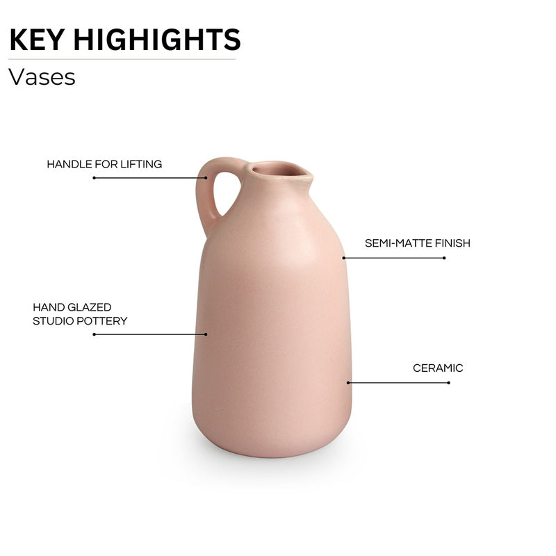 Buy Blush Bloom Vase - Set Of Two Vase from Vaaree