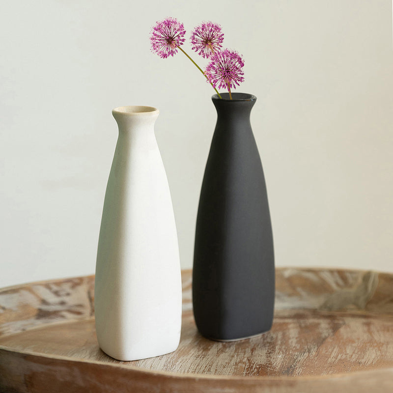 Buy Ying Yang Solids Vase - Set Of Two Vase from Vaaree