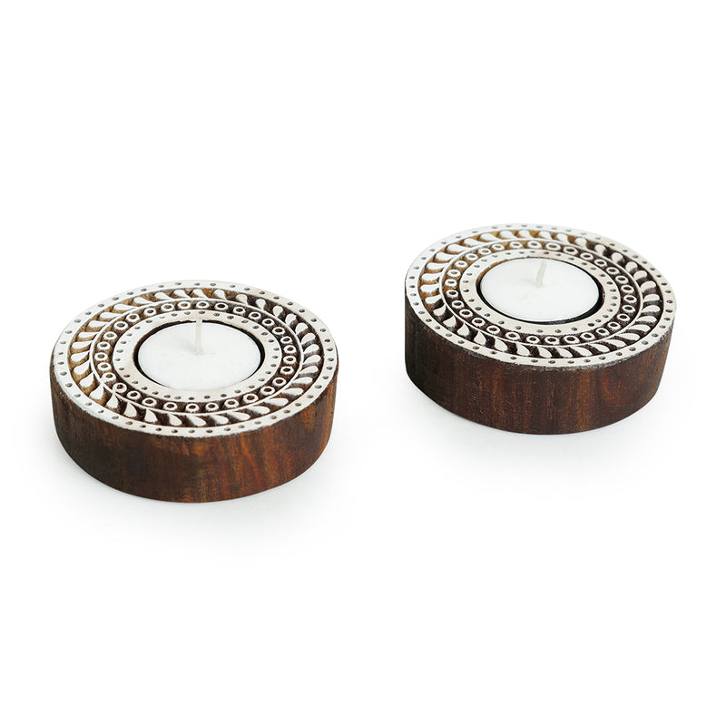 Buy Mandala Spark Tealight Candle Holder - Set Of Four Tea Light Candle Holders from Vaaree