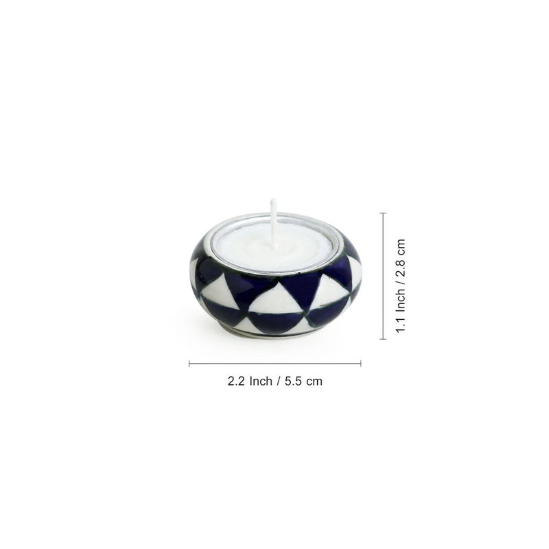 Buy Blue Balance Tealight Candle Holder - Set Of Six Tea Light Candle Holders from Vaaree