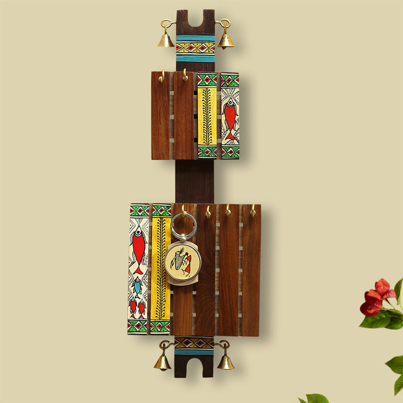 Buy Purva Handpainted Wooden Key Holder Hooks & Key Holders from Vaaree