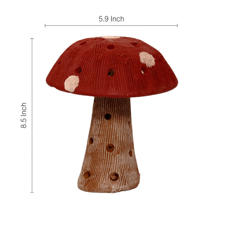 Buy Red Handpainted Mushroom Showpiece Showpieces from Vaaree