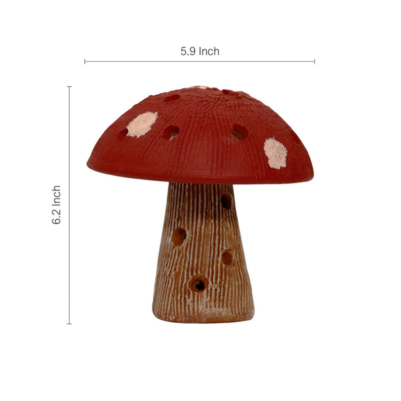 Buy Red Handpainted Mushroom Showpiece Showpieces from Vaaree