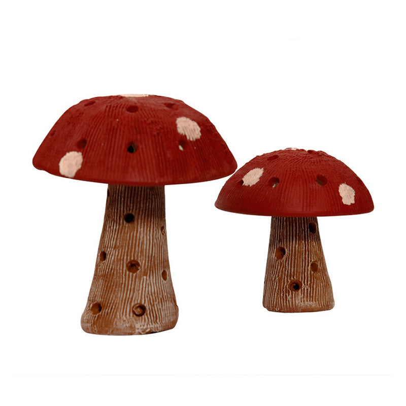 Buy Red Mushroom Handpainted Showpiece - Set Of Two Showpieces from Vaaree