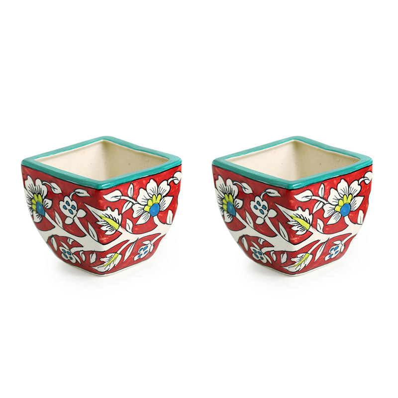 Buy Heritage Roots Handpainted Planter - Set Of Two Pots & Planters from Vaaree