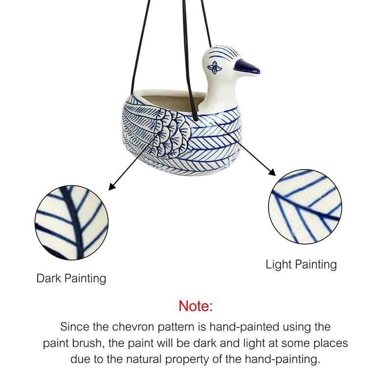 Buy Indigo Chevron Duch Planter Pots & Planters from Vaaree