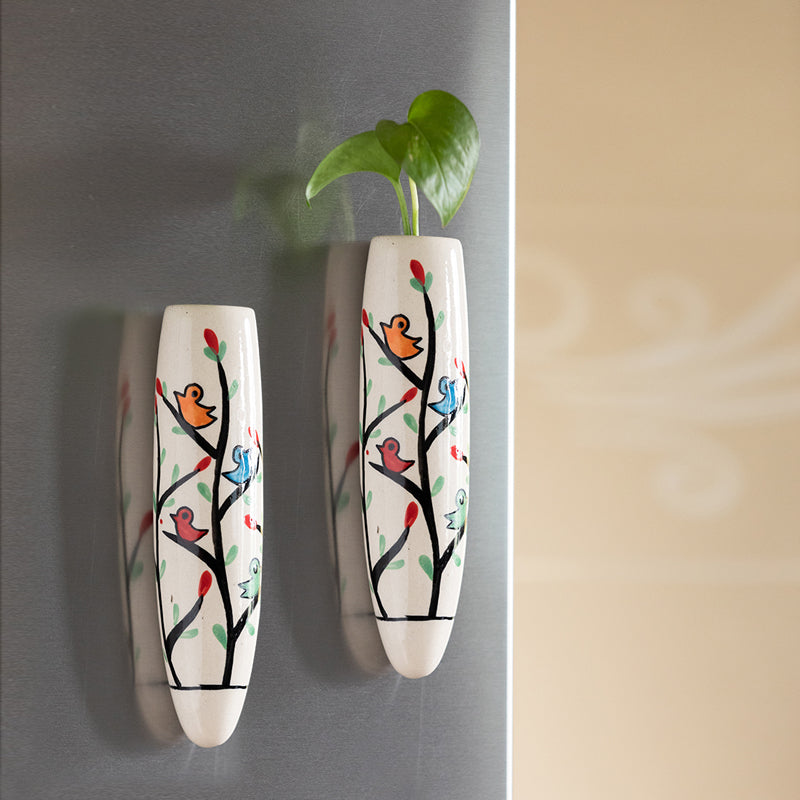 Buy Sparrow Twitter Magnetic Fridge Planter - Set Of Two Pots & Planters from Vaaree