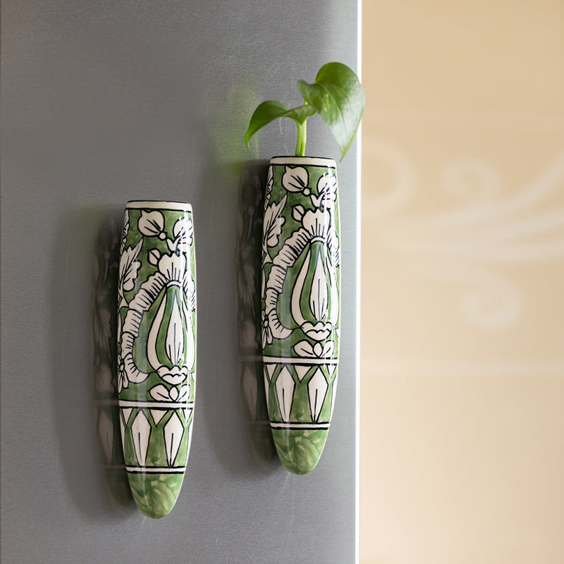 Buy Mughal Mural Magnetic Fridge Planter - Set Of Two Pots & Planters from Vaaree