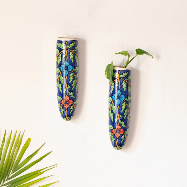 Buy Bloom Lamo Handpainted Wall Planter - Set Of Two Pots & Planters from Vaaree