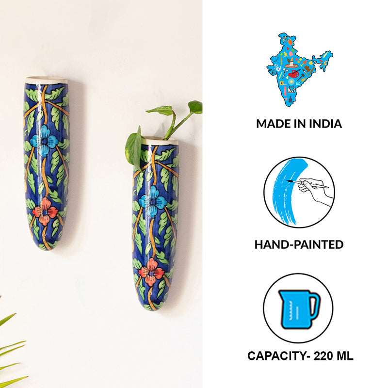 Buy Bloom Lamo Handpainted Wall Planter - Set Of Two Pots & Planters from Vaaree