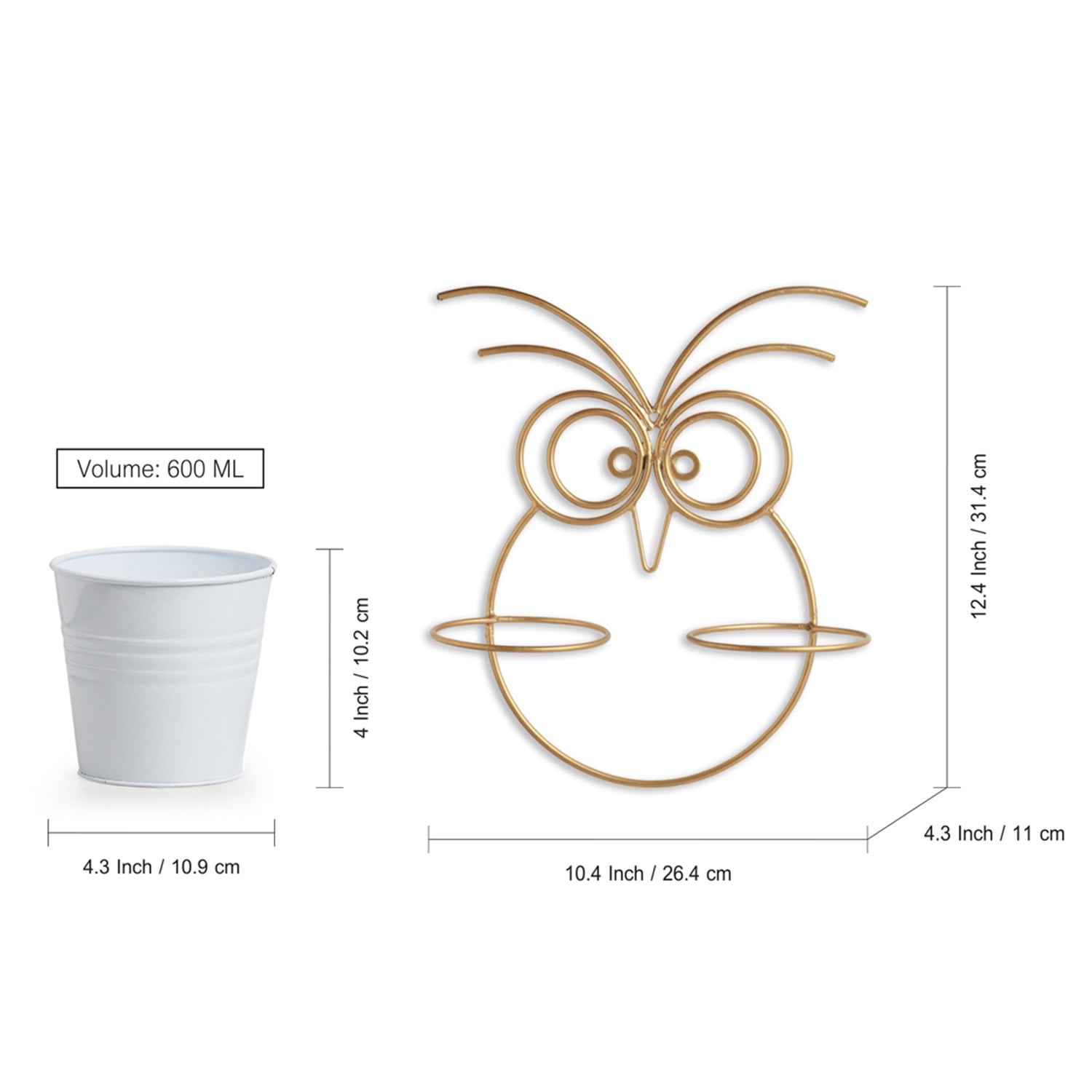 Buy Owl Lino Wall Planter Pots & Planters from Vaaree