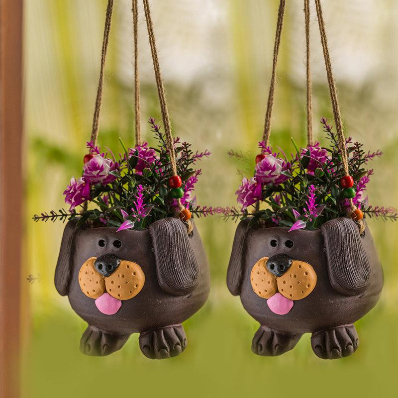 Buy Woof Swing Handmade Hanging Planter - Set Of Two Pots & Planters from Vaaree