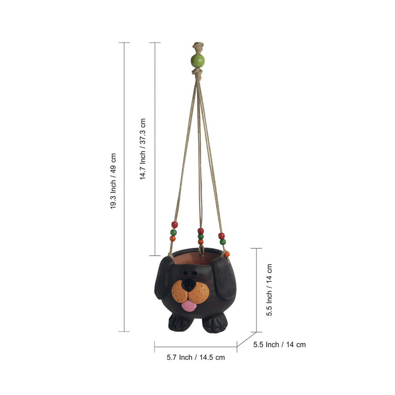 Buy Woof Swing Handmade Hanging Planter - Set Of Two Pots & Planters from Vaaree