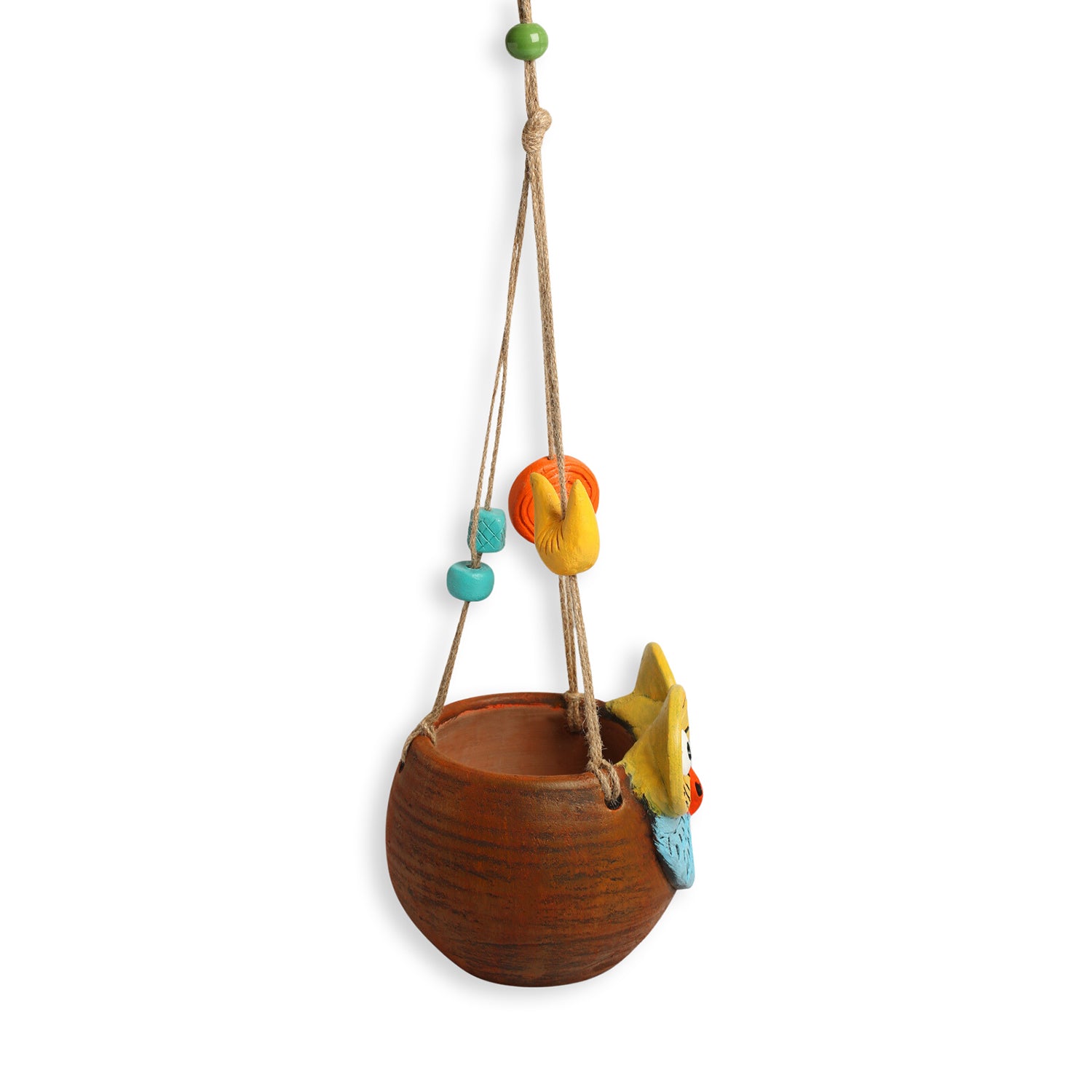 Buy Hoot Pose Handpainted Hanging Planter Pots & Planters from Vaaree