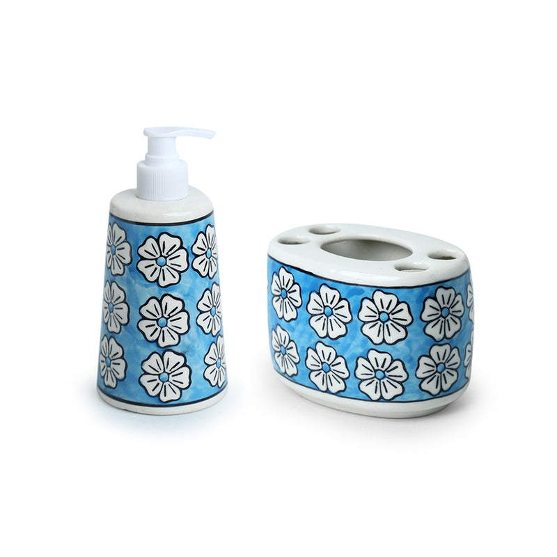 Buy Oceo Flora Handpainted Bathroom Set - Two Piece Set Accessories & Sets from Vaaree