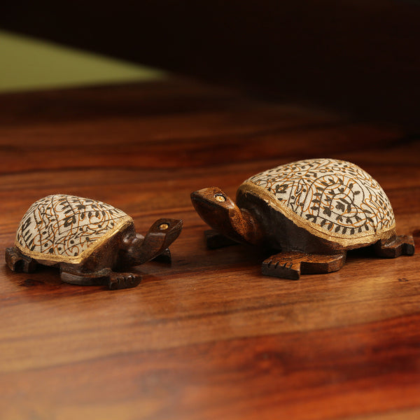 Turtle Warli Showpiece - Set Of Two