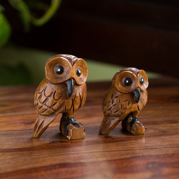 Cute Hoot Showpiece - Set Of Two