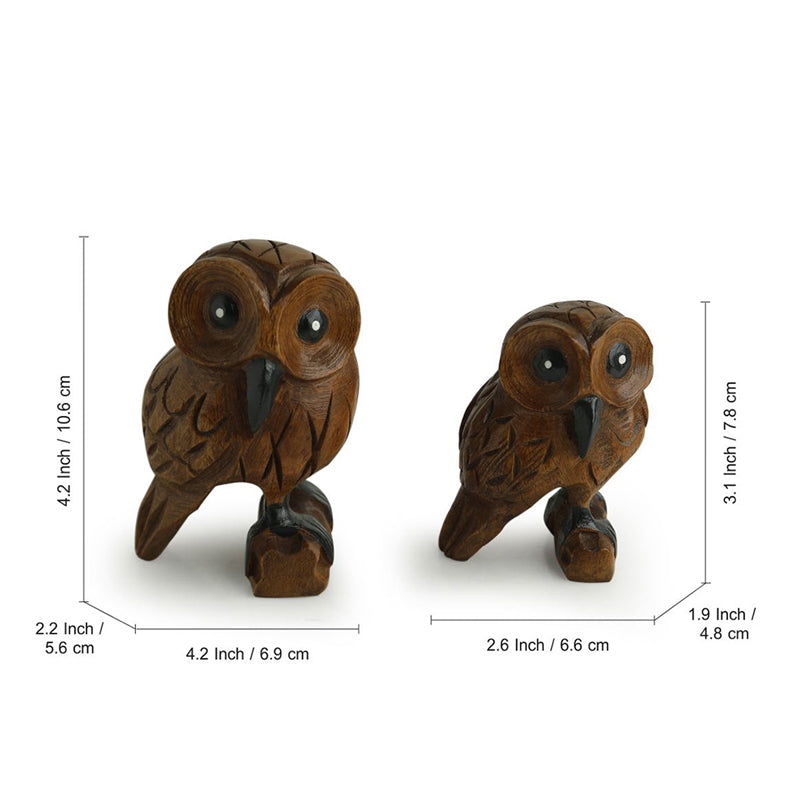 Buy Cute Hoot Showpiece - Set Of Two Showpieces from Vaaree