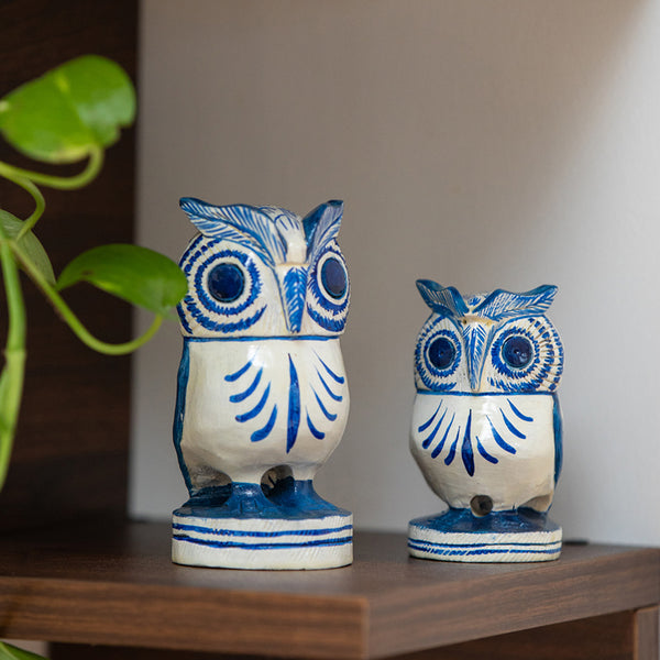 Owl Aura Showpiece - Set Of Two