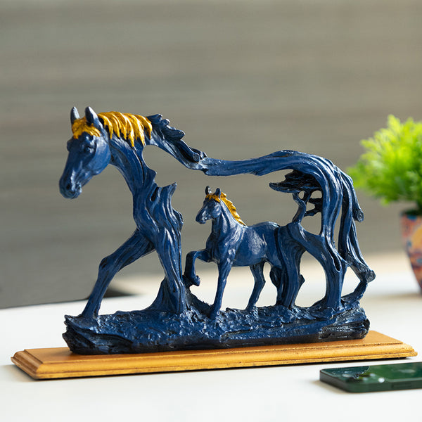 Blue Horse Pulse Showpiece