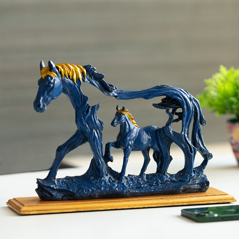 Buy Blue Horse Pulse Showpiece Showpieces from Vaaree