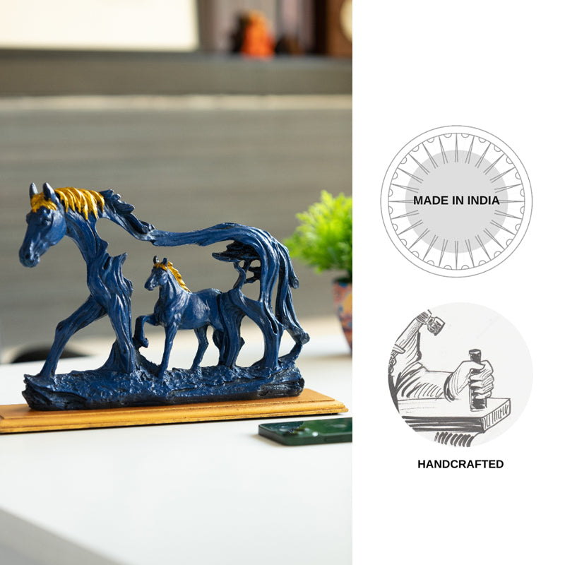 Buy Blue Horse Pulse Showpiece Showpieces from Vaaree