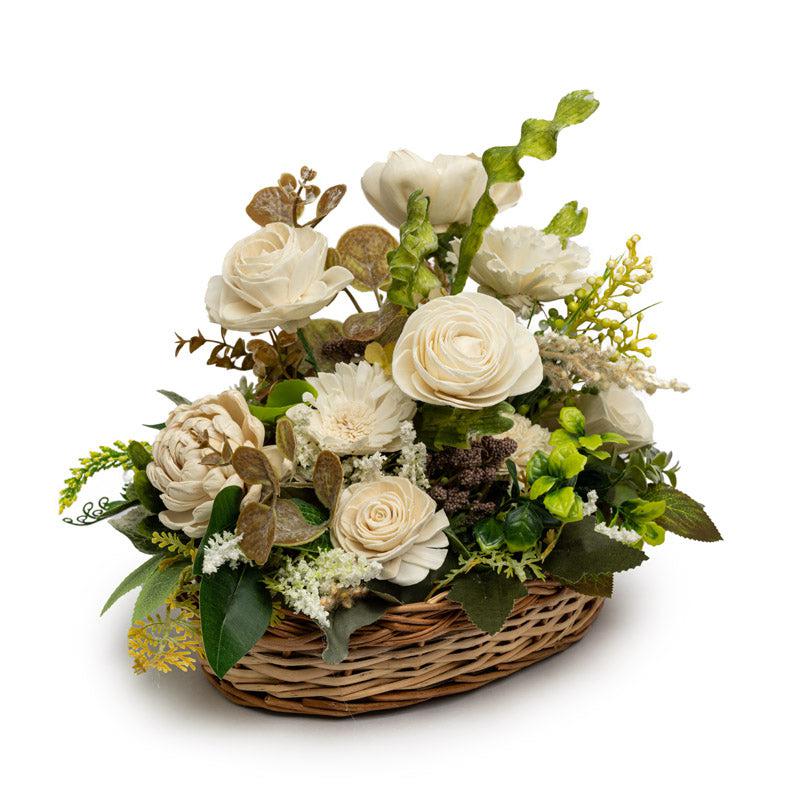 Buy Melo Solawaood Floral Basket Artificial Flowers from Vaaree