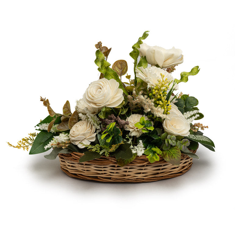 Buy Melo Solawaood Floral Basket Artificial Flowers from Vaaree