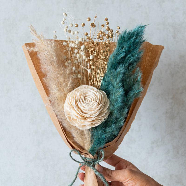 Buy Neo Latte Dried Flower Bunch Artificial Flowers from Vaaree