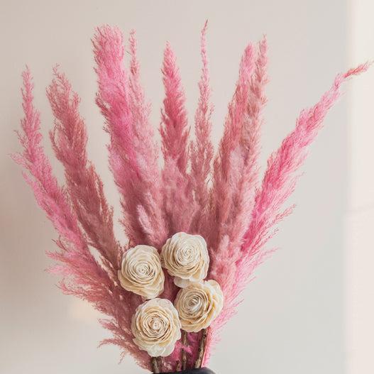 Buy Sitto Pampas Bunch - Pink Artificial Flowers from Vaaree