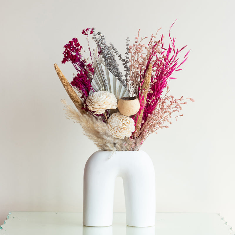 Buy Pink Plush Dried Flower Bunch Artificial Flowers from Vaaree