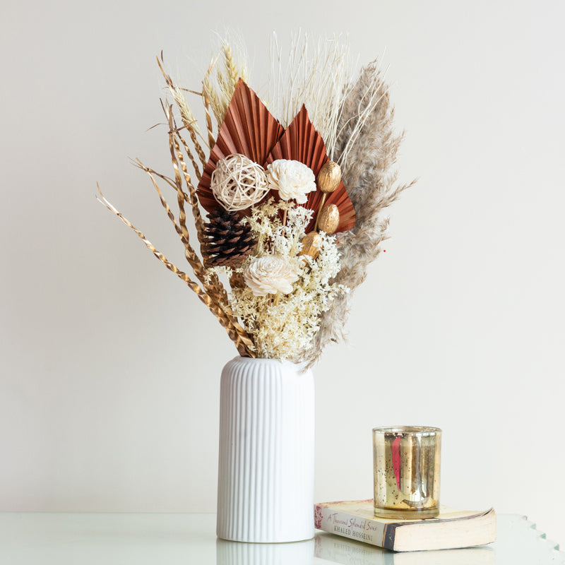 Buy Golden Suset Dried Flower Bunch Artificial Flowers from Vaaree