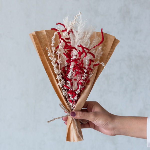 Buy Cherry Dazzle Freshsta Dried Flower Bunch Artificial Flowers from Vaaree