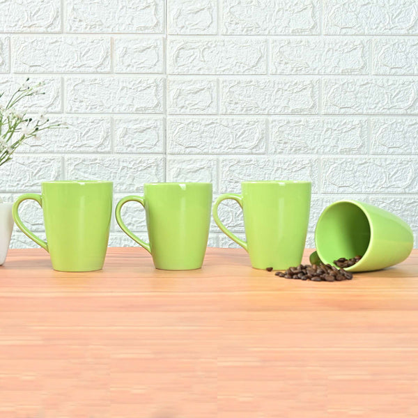 Mug & Tea Cup - Kasper Green Ceramic Mug (360 ML) - Set Of Four