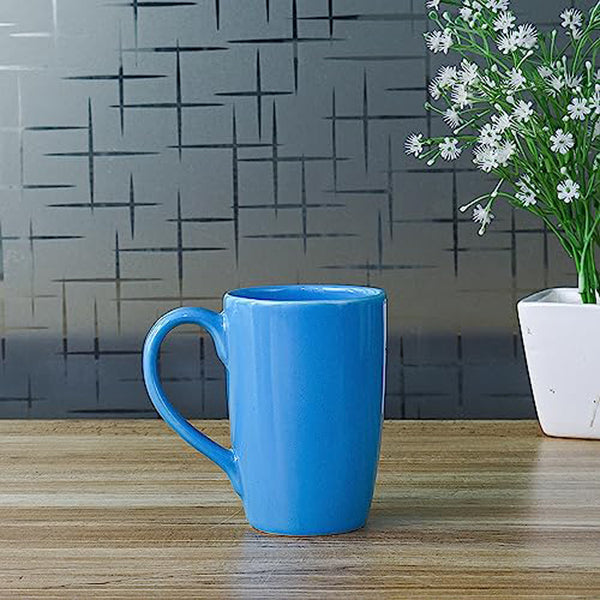 Mug & Tea Cup - Kasper Blue Ceramic Mug (360 ML) - Set Of Four