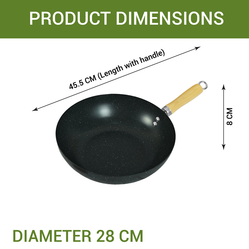 Wok - Femora Induction Safe Wok - 3000 ML/11 Inches