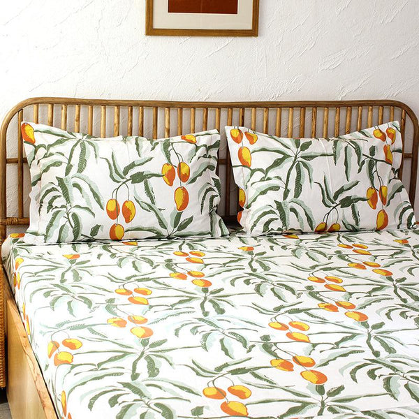 Buy Amra Bedsheet - Orange Bedsheets from Vaaree