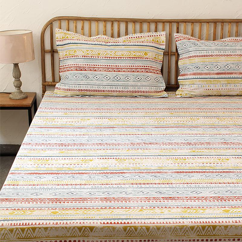 Buy Meghwal Bedsheet - Yellow Bedsheets from Vaaree