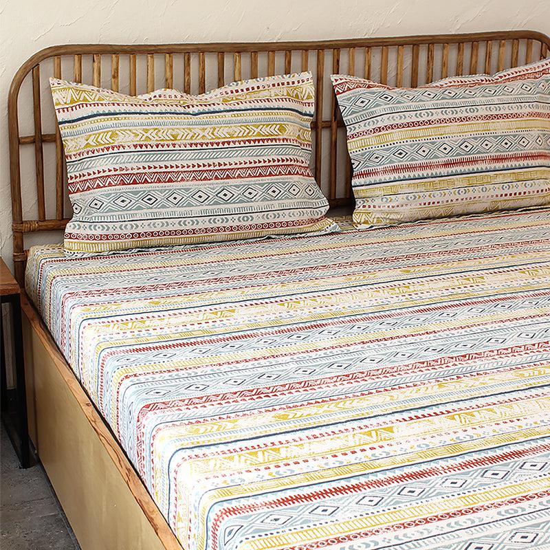 Buy Meghwal Bedsheet - Yellow Bedsheets from Vaaree