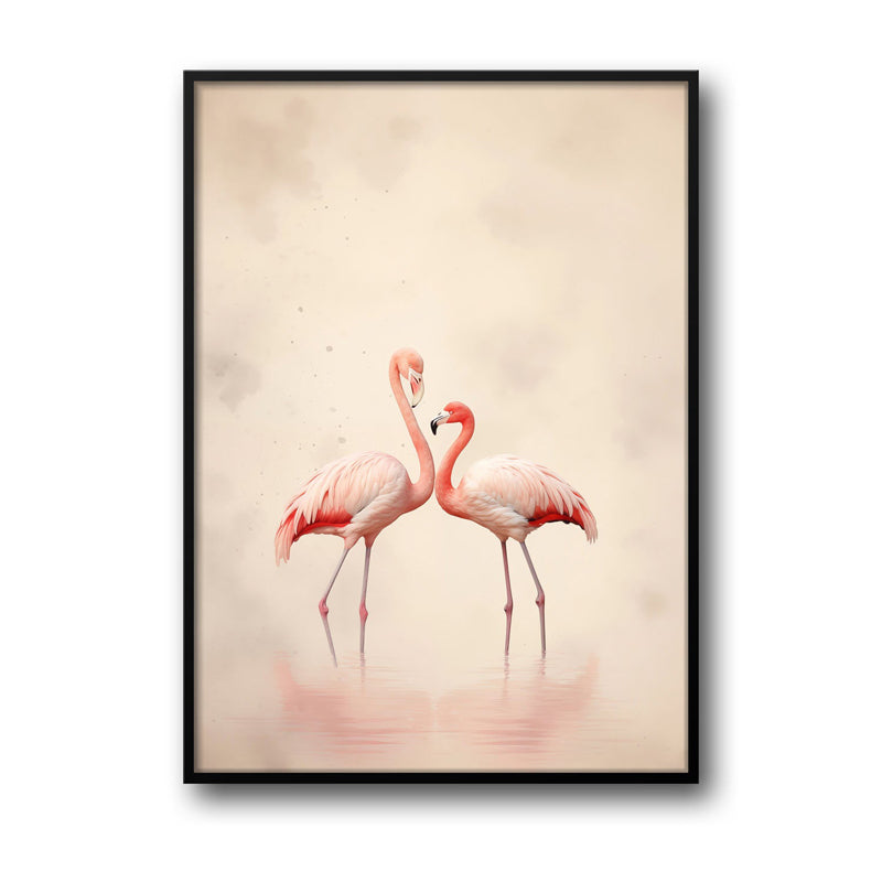 Wall Art & Paintings - Flamingo Flo Wall Art - Black Frame