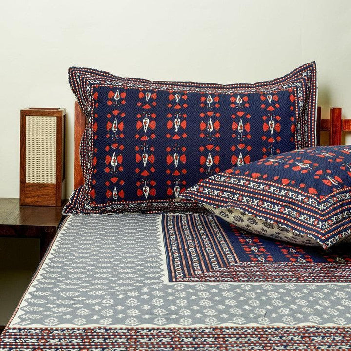 Buy Soulfully Jaipuri Bedsheet - Grey at Vaaree online | Beautiful Bedsheets to choose from