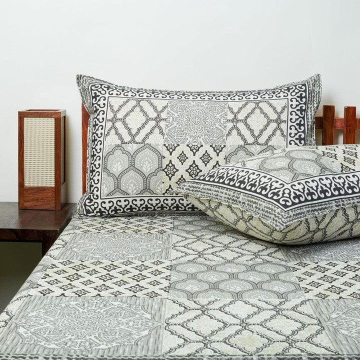 Buy Melange Bedsheet - Grey at Vaaree online | Beautiful Bedsheets to choose from